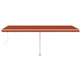 Automatische freistehende Markise 600x300 cm Orange/Braun