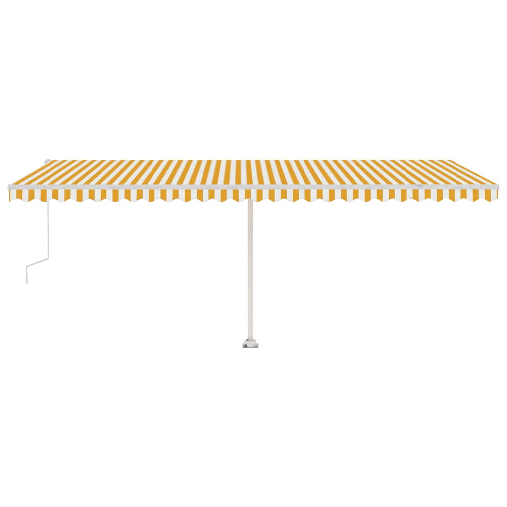 Automatic awning wind sensor/LED 600x300cm Yellow and white