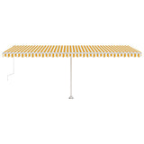 Automatic awning wind sensor/LED 600x300cm Yellow and white