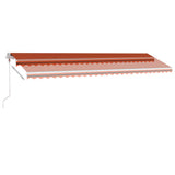 Automatischer Markisen-Windsensor LED 600x300 cm Orangebraun