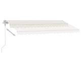 Auvent automatique avec capteur de vent et LED 450x350 cm Crème