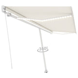 Einziehbare manuelle Markise mit LED 500x350 cm Creme