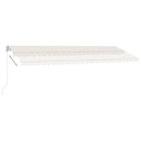 Einziehbare manuelle Markise mit LED 500x350 cm Creme