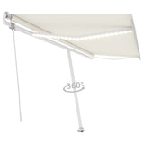 Automatische Markise mit Windsensor und LED 500x350 cm Creme