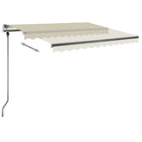 Einziehbare manuelle Markise mit LED 300x250 cm Creme