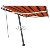 Einziehbare manuelle Markise mit LED 300x250 cm Orange und Braun