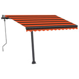 Einziehbare manuelle Markise mit LED 300x250 cm Orange und Braun