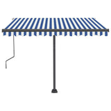 Automatischer Markisen-Windsensor/LED 300x250 cm Blau und Weiß