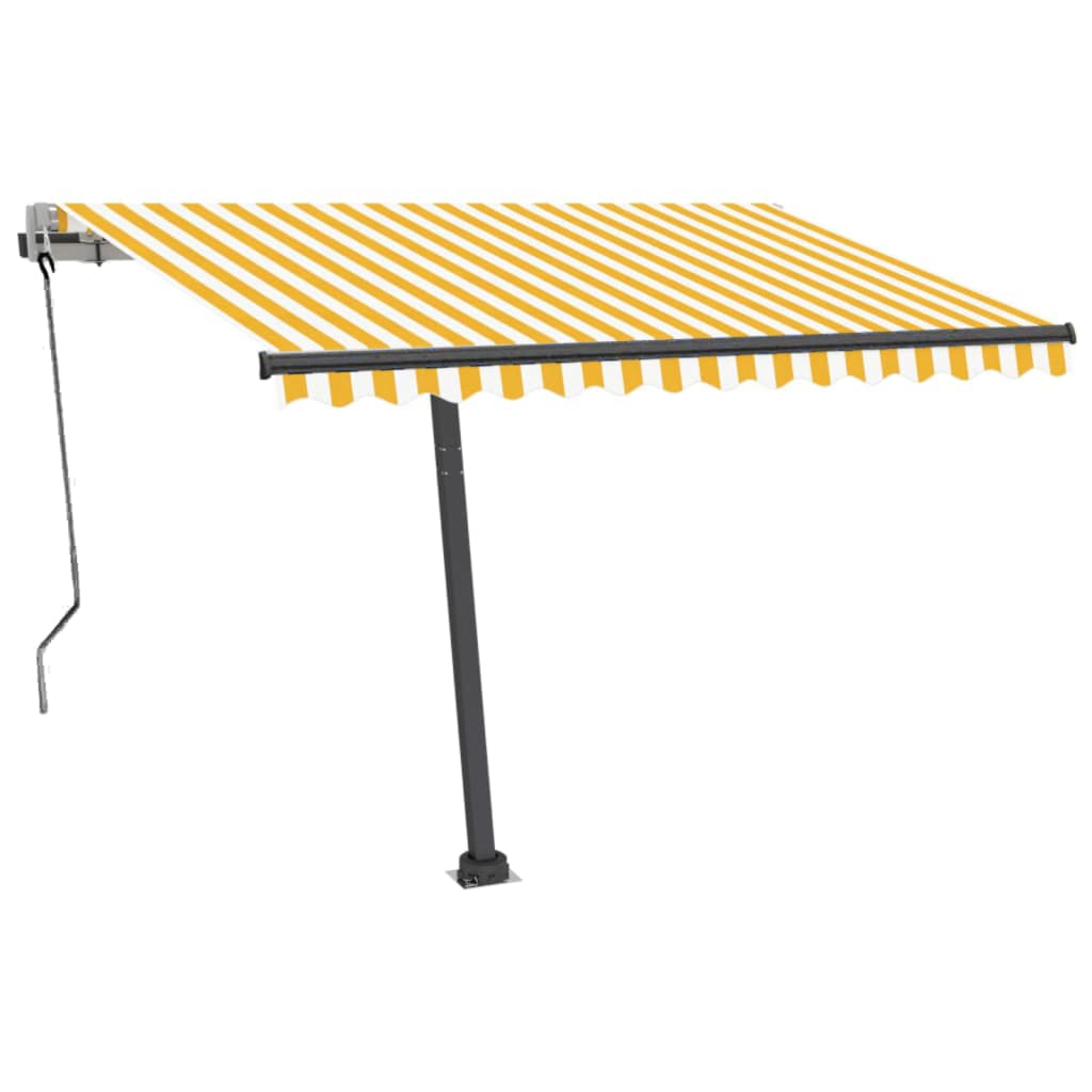 Automatischer Markisen-Windsensor und LED 300x250cm Gelb/Weiß