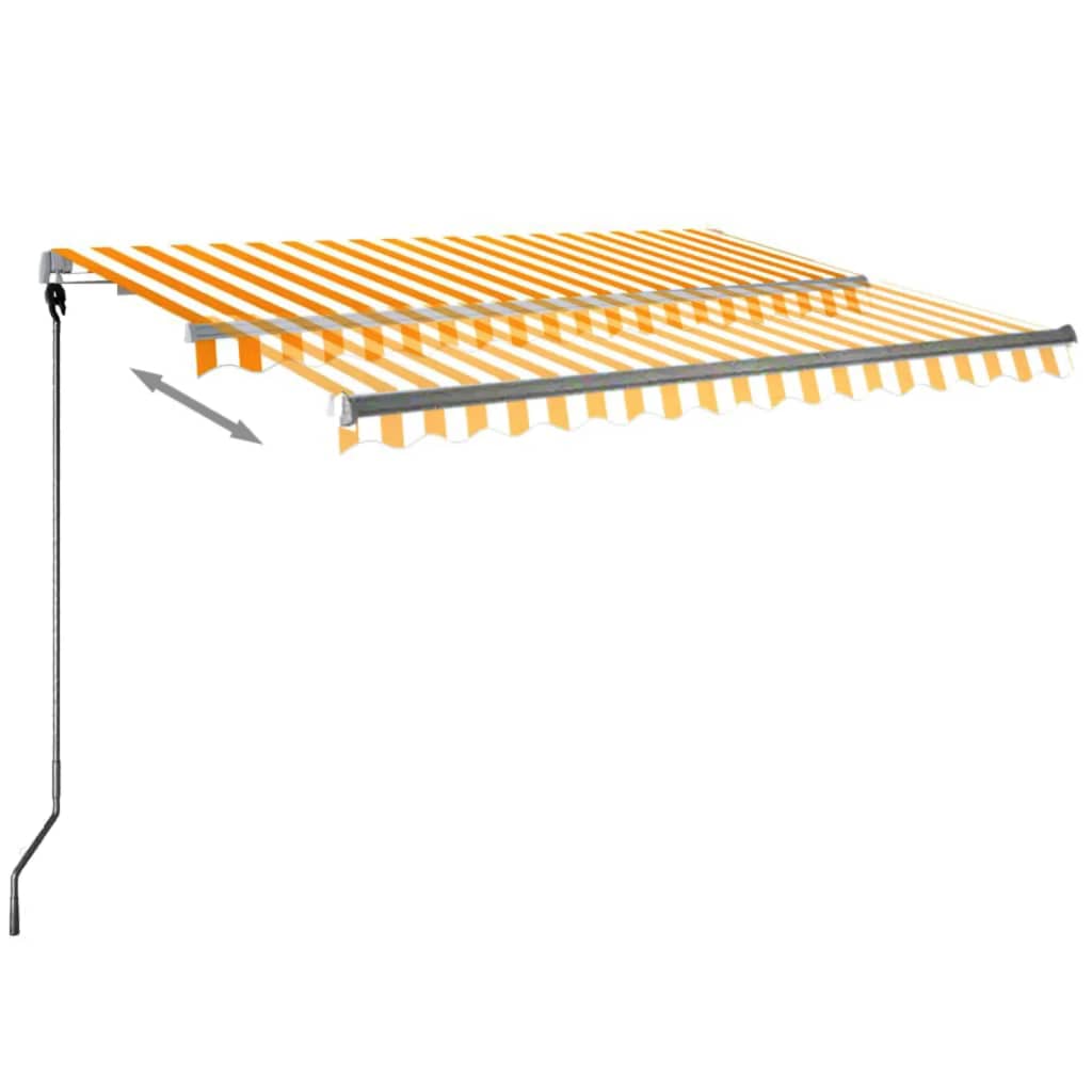 Automatischer Markisen-Windsensor und LED 300x250cm Gelb/Weiß