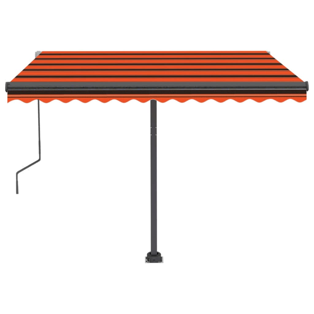 Automatischer Markisen-Windsensor/LED 300x250 cm Orange/Braun