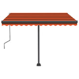 Automatischer Markisen-Windsensor/LED 300x250 cm Orange/Braun