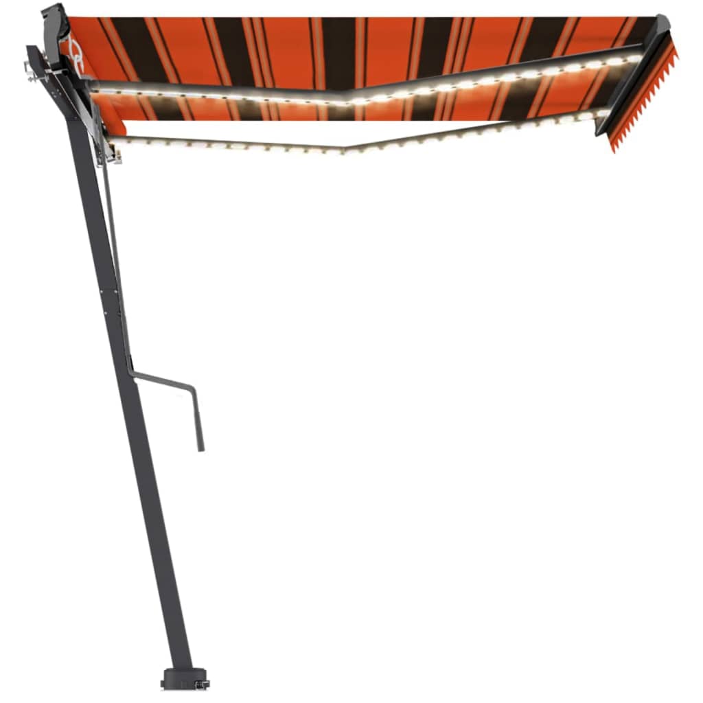 Automatischer Markisen-Windsensor/LED 300x250 cm Orange/Braun