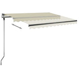 Einziehbare manuelle Markise mit LED 350x250 cm Creme