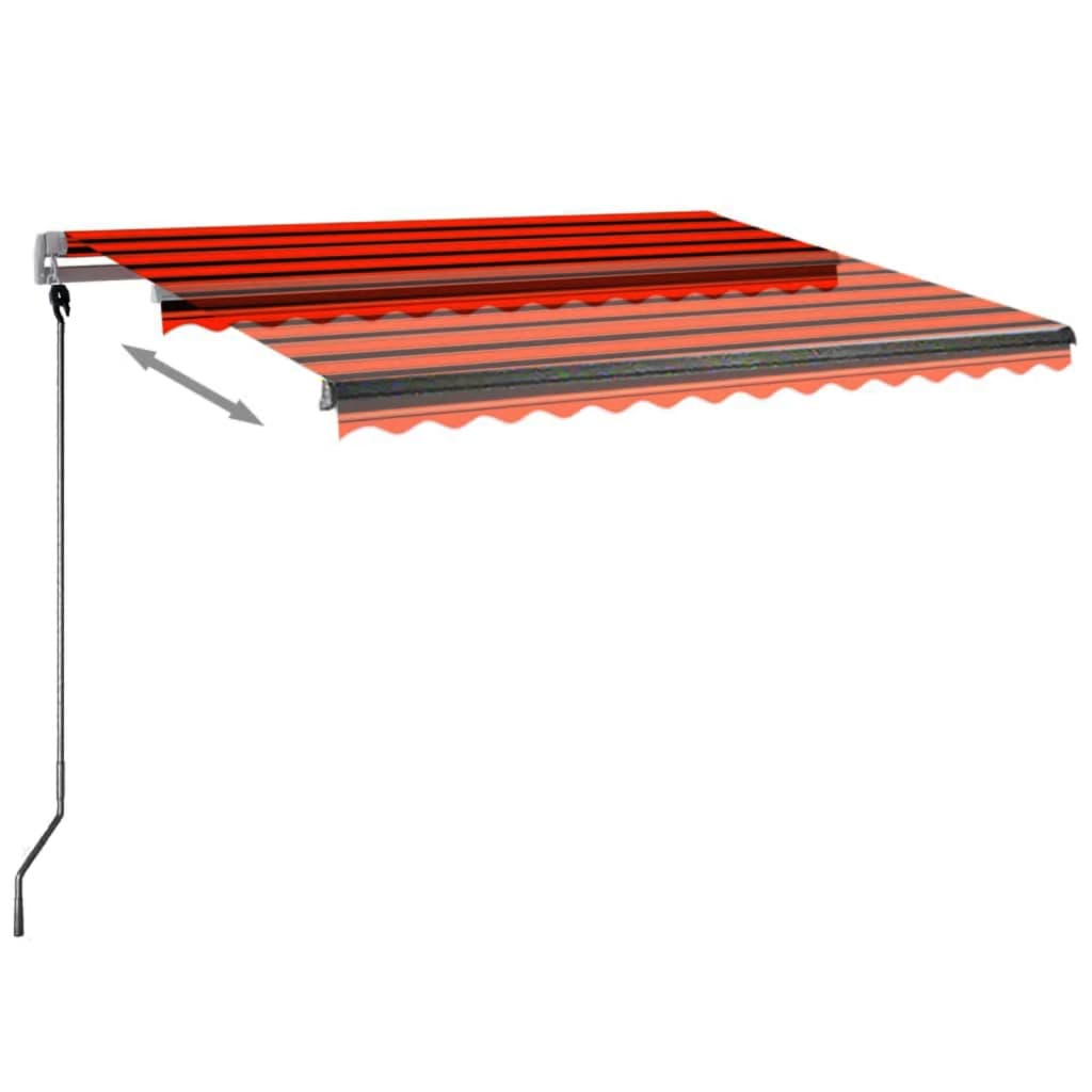 Automatische freistehende Markise 350x250 cm Orange/Braun