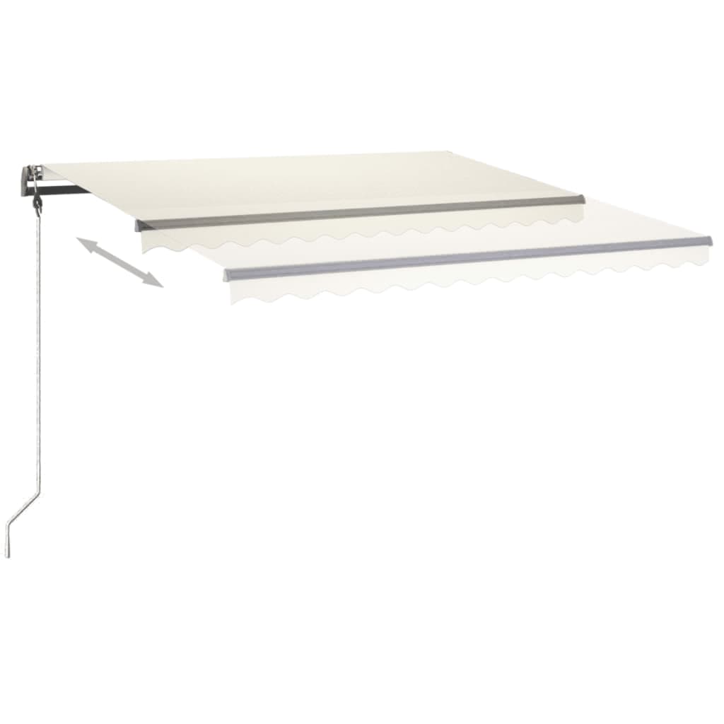 Einziehbare manuelle Markise mit LED 400x300 cm Creme