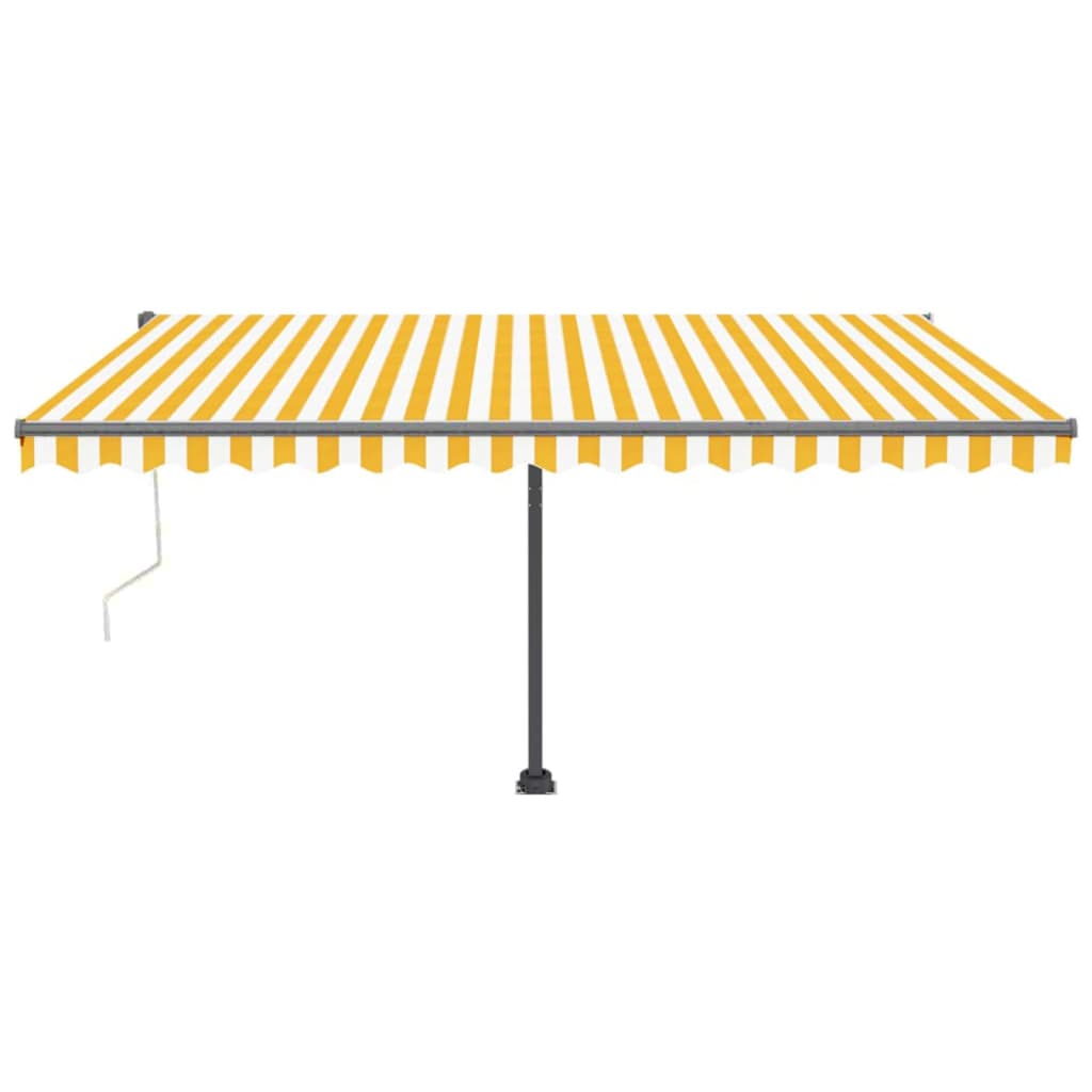 Automatic awning on stand 400x300 cm Yellow and white