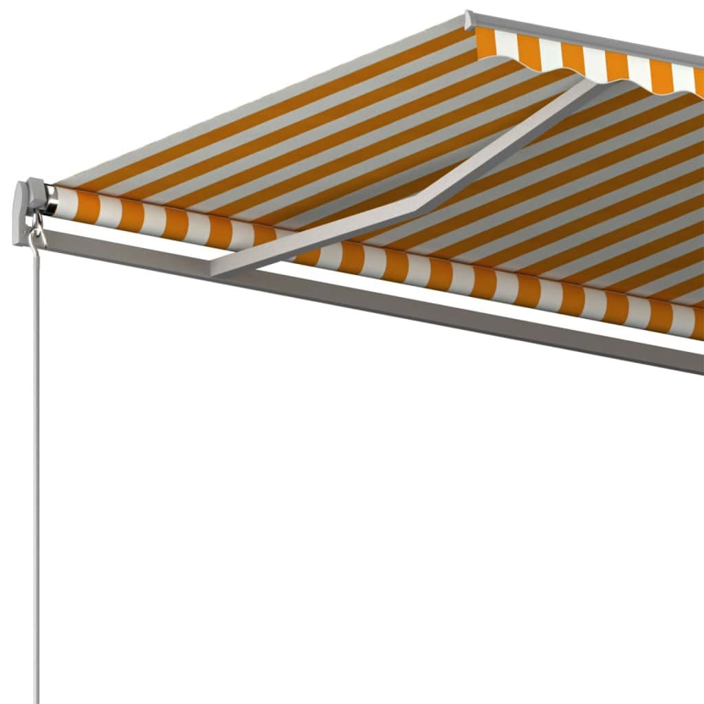 Automatic awning on stand 400x300 cm Yellow and white