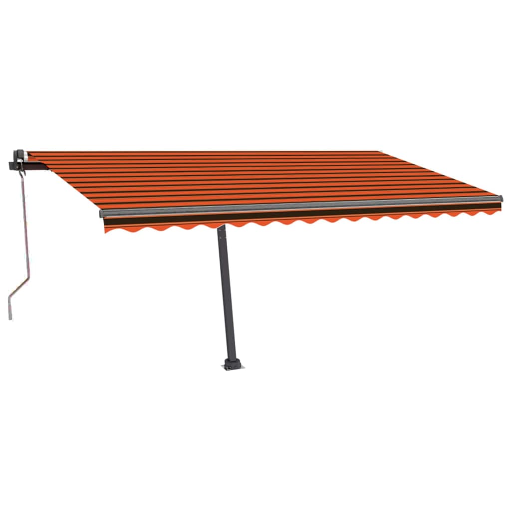 Auvent automatique sur pied 400x300 cm Orange/marron