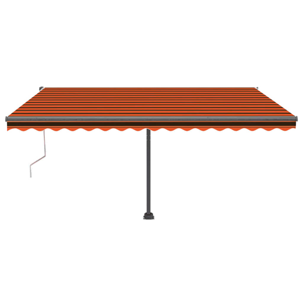 Auvent automatique sur pied 400x300 cm Orange/marron