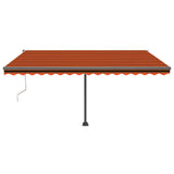 Auvent automatique sur pied 400x300 cm Orange/marron