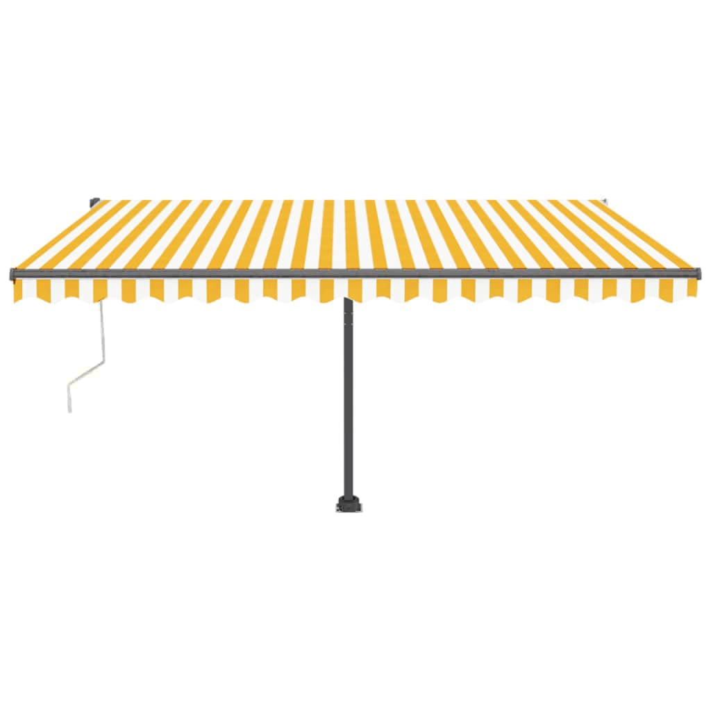 Auvent automatique capteur de vent/LED 400x300cm Jaune et blanc