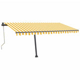 Auvent automatique capteur de vent/LED 400x300cm Jaune et blanc