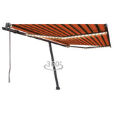 Automatic awning wind sensor/LED 400x300 cm Orange/brown