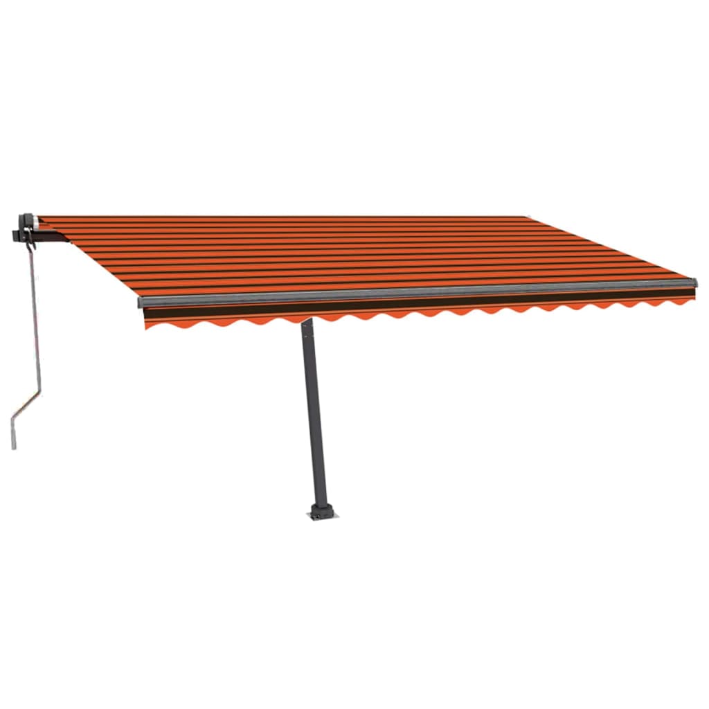 Automatic awning wind sensor/LED 400x300 cm Orange/brown