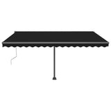 Auvent automatique et capteur de vent/LED 450x300 cm Anthracite