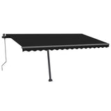 Auvent automatique et capteur de vent/LED 450x300 cm Anthracite