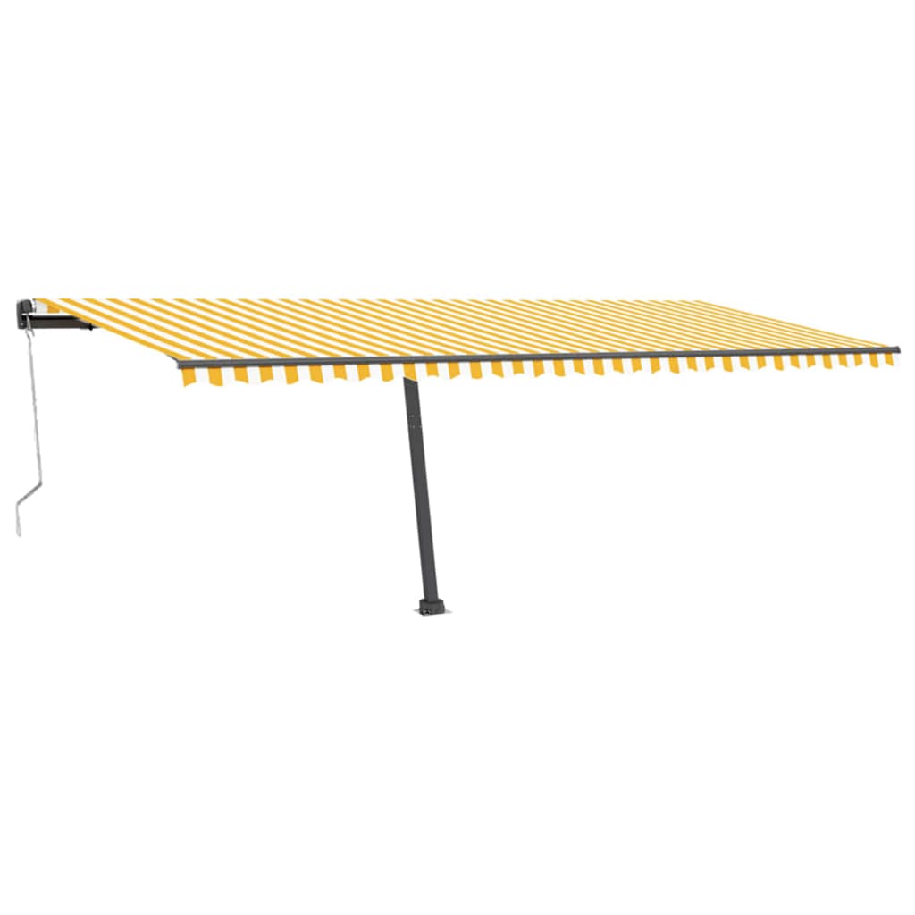 Auvent automatique sur pied 600x300 cm Jaune/Blanc