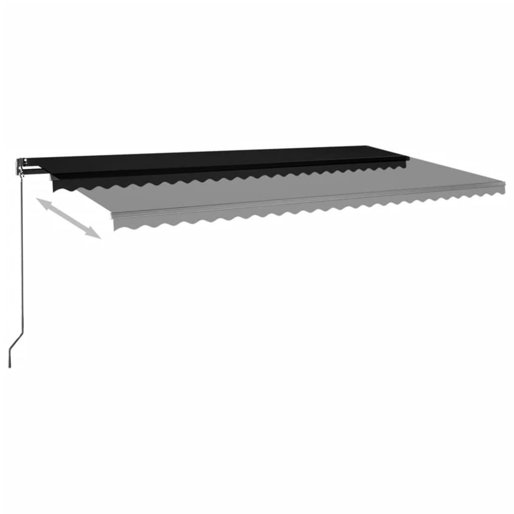 Auvent automatique sur pied 600x300 cm Anthracite