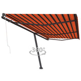 Auvent automatique sur pied 600x300 cm Orange/marron