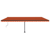 Auvent automatique sur pied 600x300 cm Orange/marron