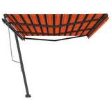 Auvent automatique sur pied 600x300 cm Orange/marron