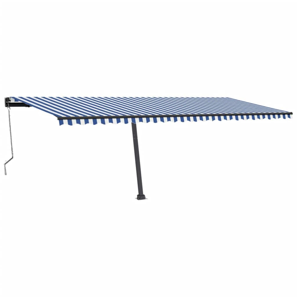 Automatischer Markisen-Windsensor/LED 600x300 cm Blau und Weiß