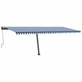 Automatischer Markisen-Windsensor/LED 600x300 cm Blau und Weiß