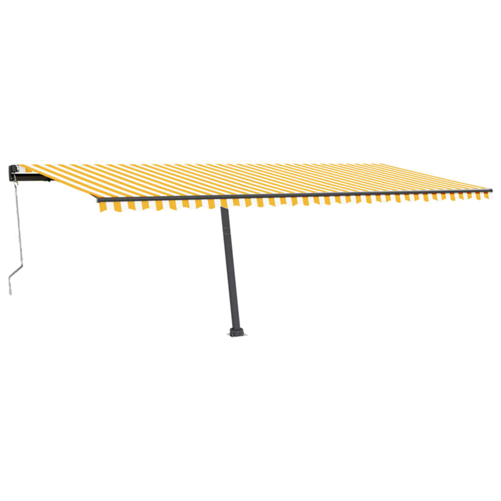 Auvent automatique capteur de vent/LED 600x300cm Jaune et blanc