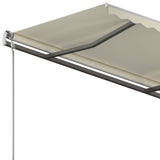 Manual retractable awning on stand 400x350 cm Cream