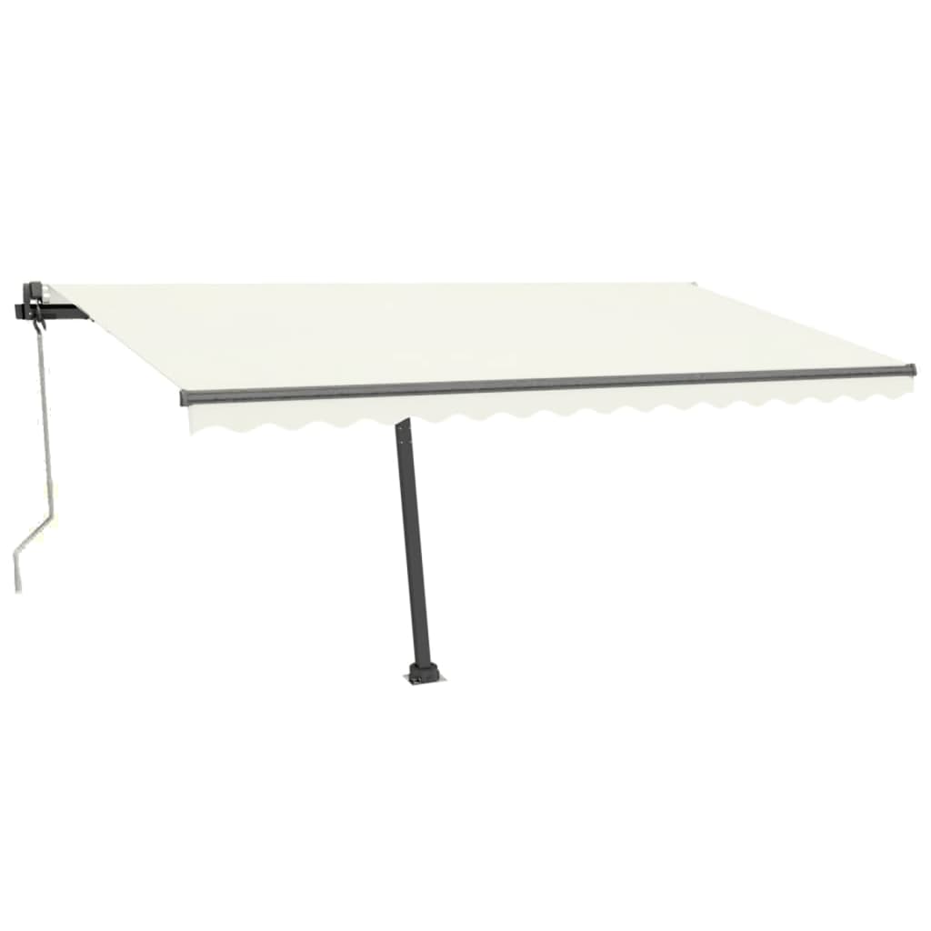 Auvent automatique sur pied 400x350 cm Crème