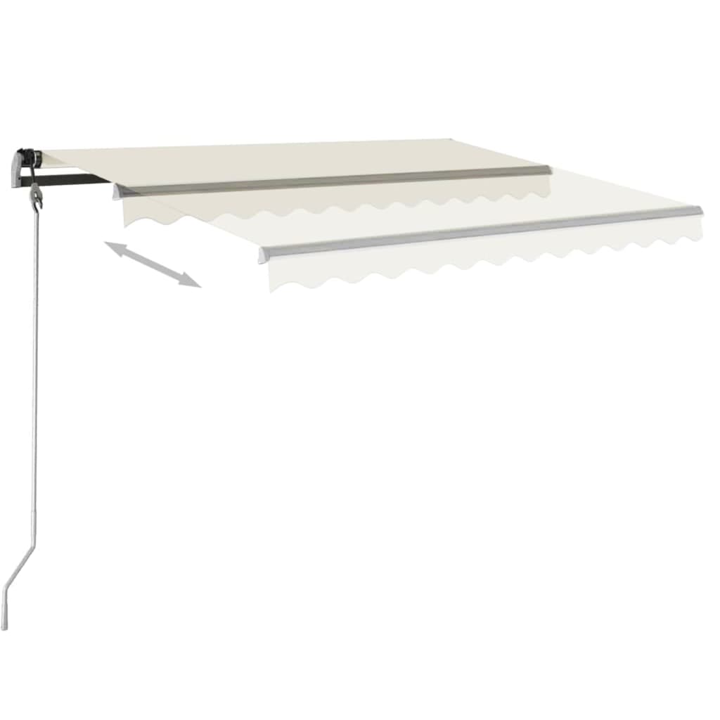 Auvent automatique sur pied 400x350 cm Crème