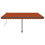 Auvent automatique sur pied 400x350 cm Orange/marron