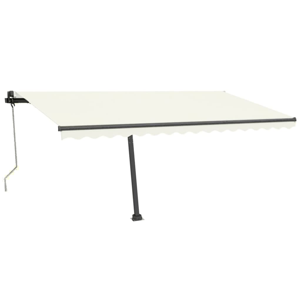 Auvent automatique avec capteur de vent et LED 400x350 cm Crème