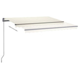 Auvent automatique avec capteur de vent et LED 400x350 cm Crème