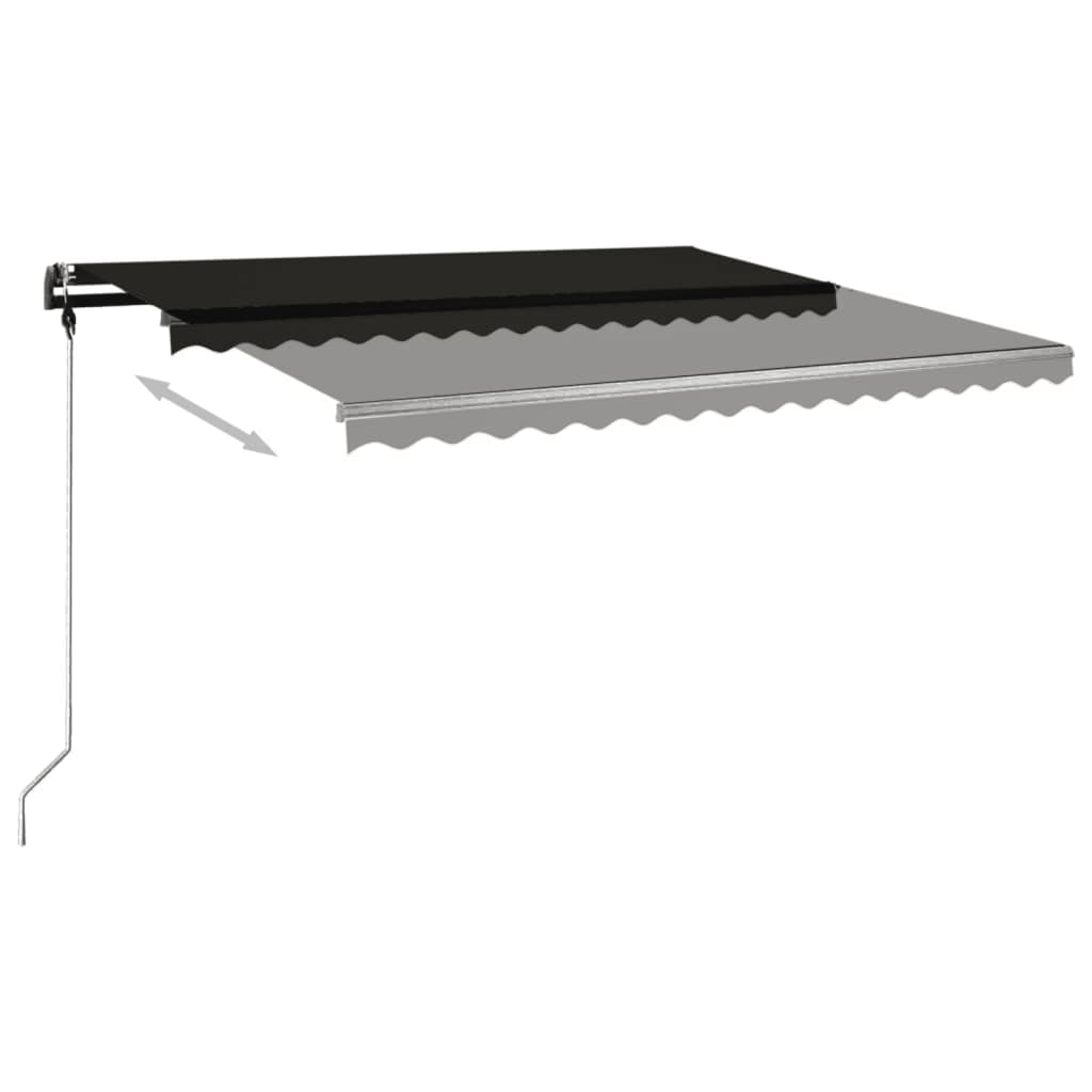 Auvent manuel rétractable sur pied 450x350 cm Anthracite