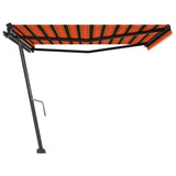 Auvent manuel rétractable sur pied 450x350 cm Orange et marron