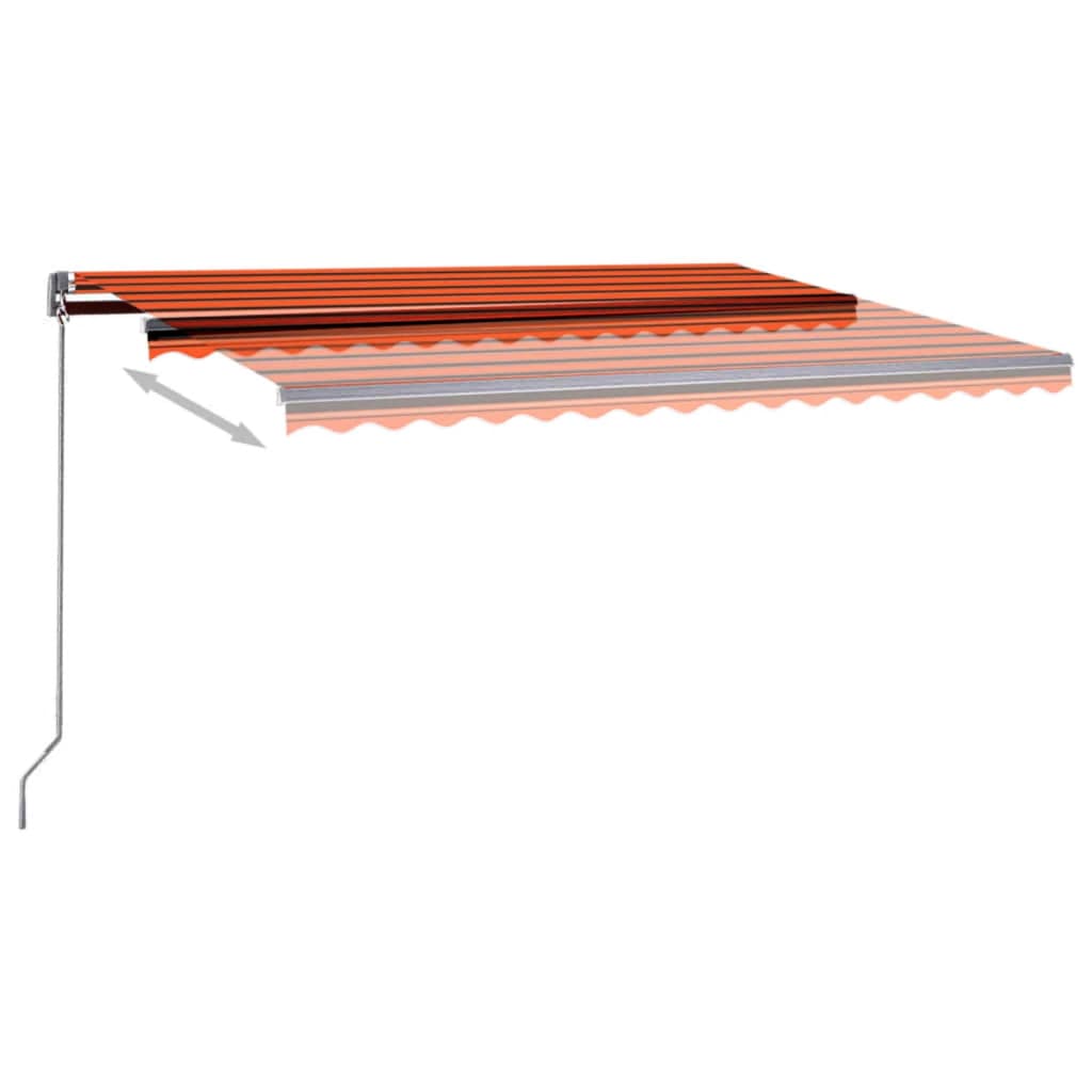 Automatische freistehende Markise 450x350 cm Orange/Braun