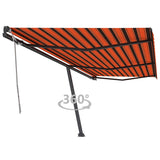 Auvent manuel rétractable sur pied 600x350 cm Orange/marron