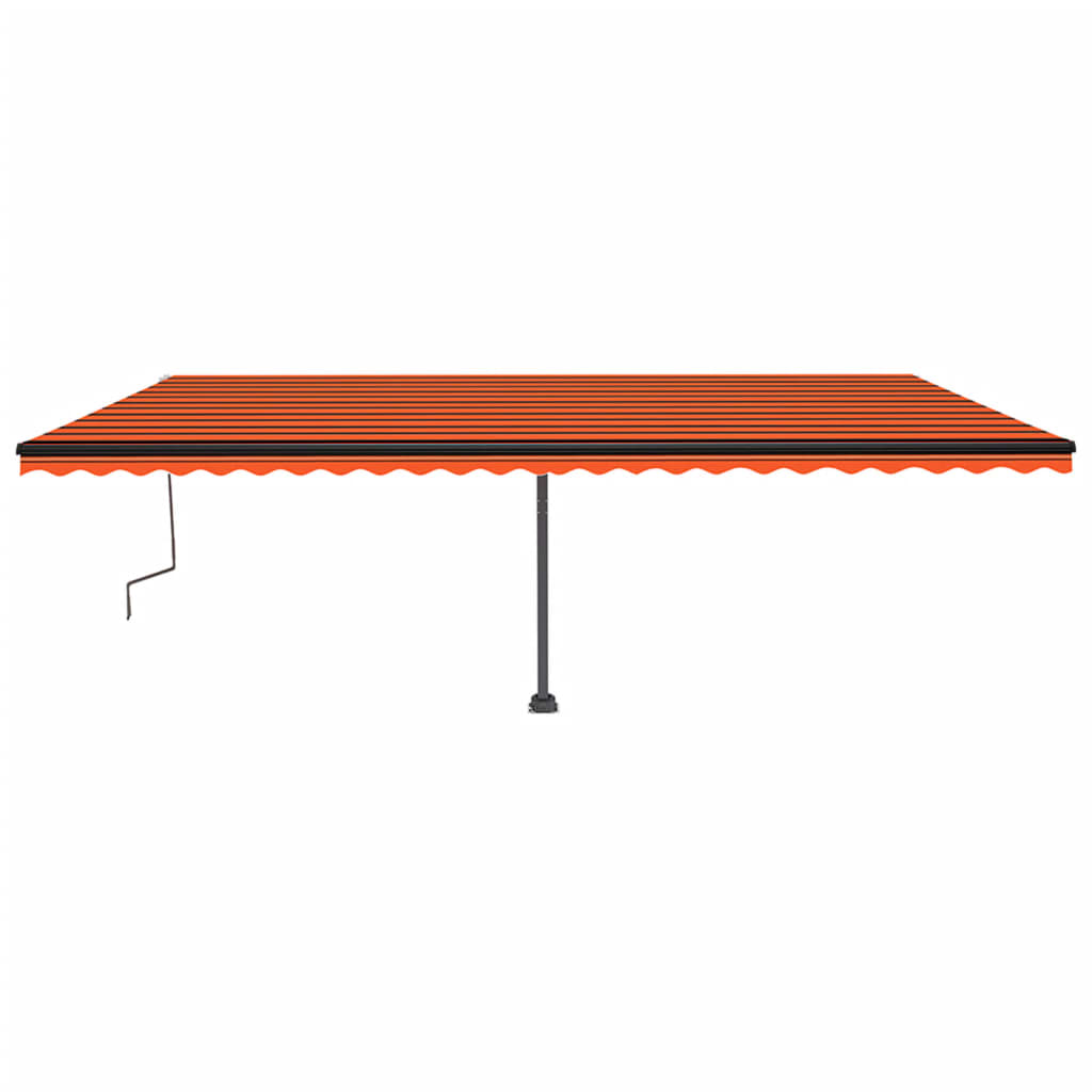 Auvent manuel rétractable sur pied 600x350 cm Orange/marron